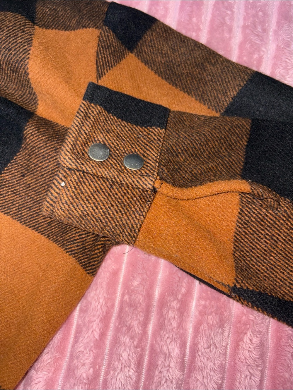 RD Style Black and Brown Plaid Button Shirt Jacket - Picture 13 of 16
